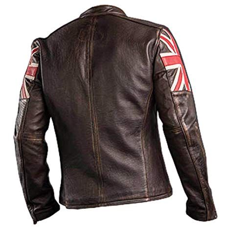 Flag Brown Leather Jacket - Ultimo Jackets