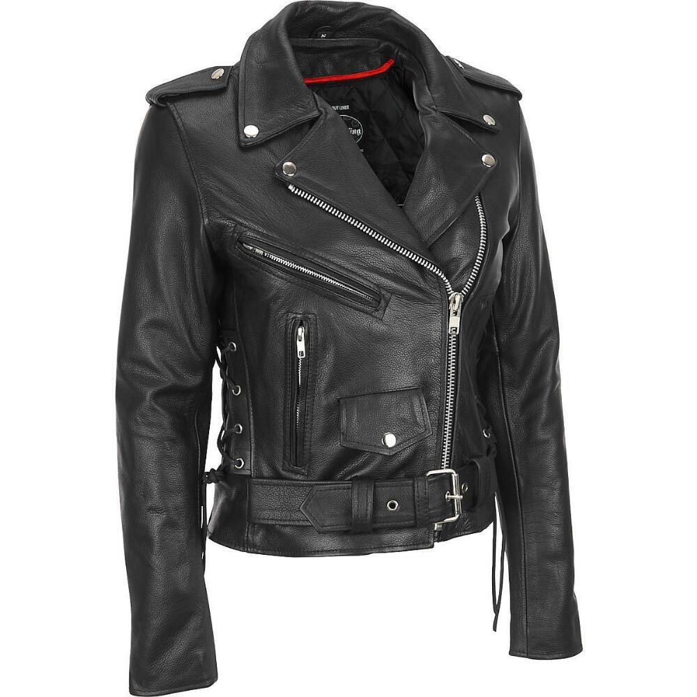 Performance Leather Classic Asymmetrical Cycle Jacket W/side Lacing for Sale