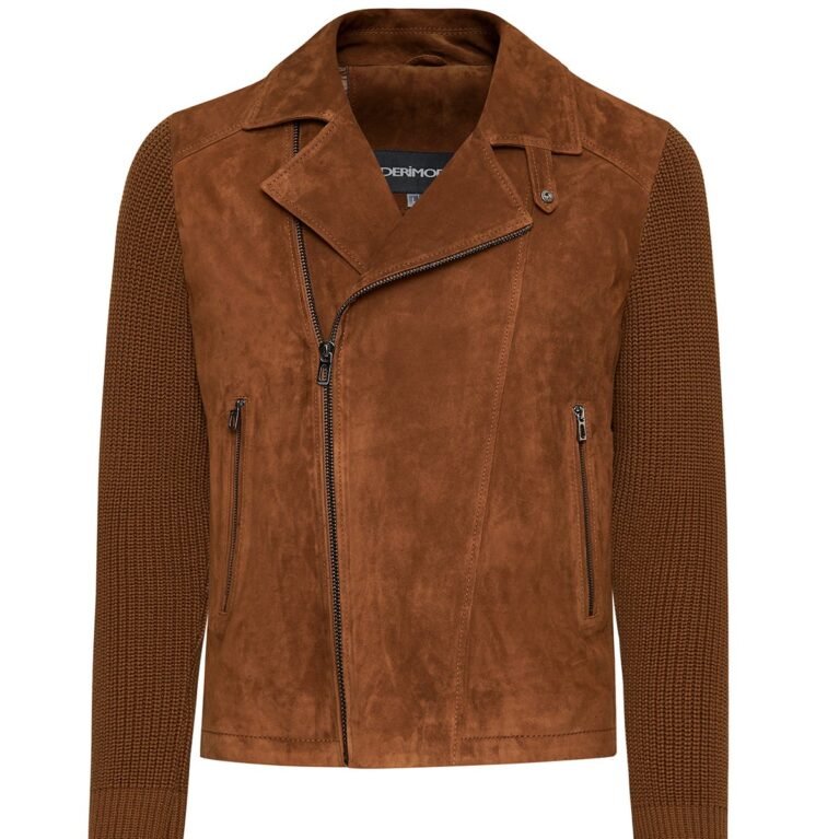 Suede Brown Leather Jacket For Men
