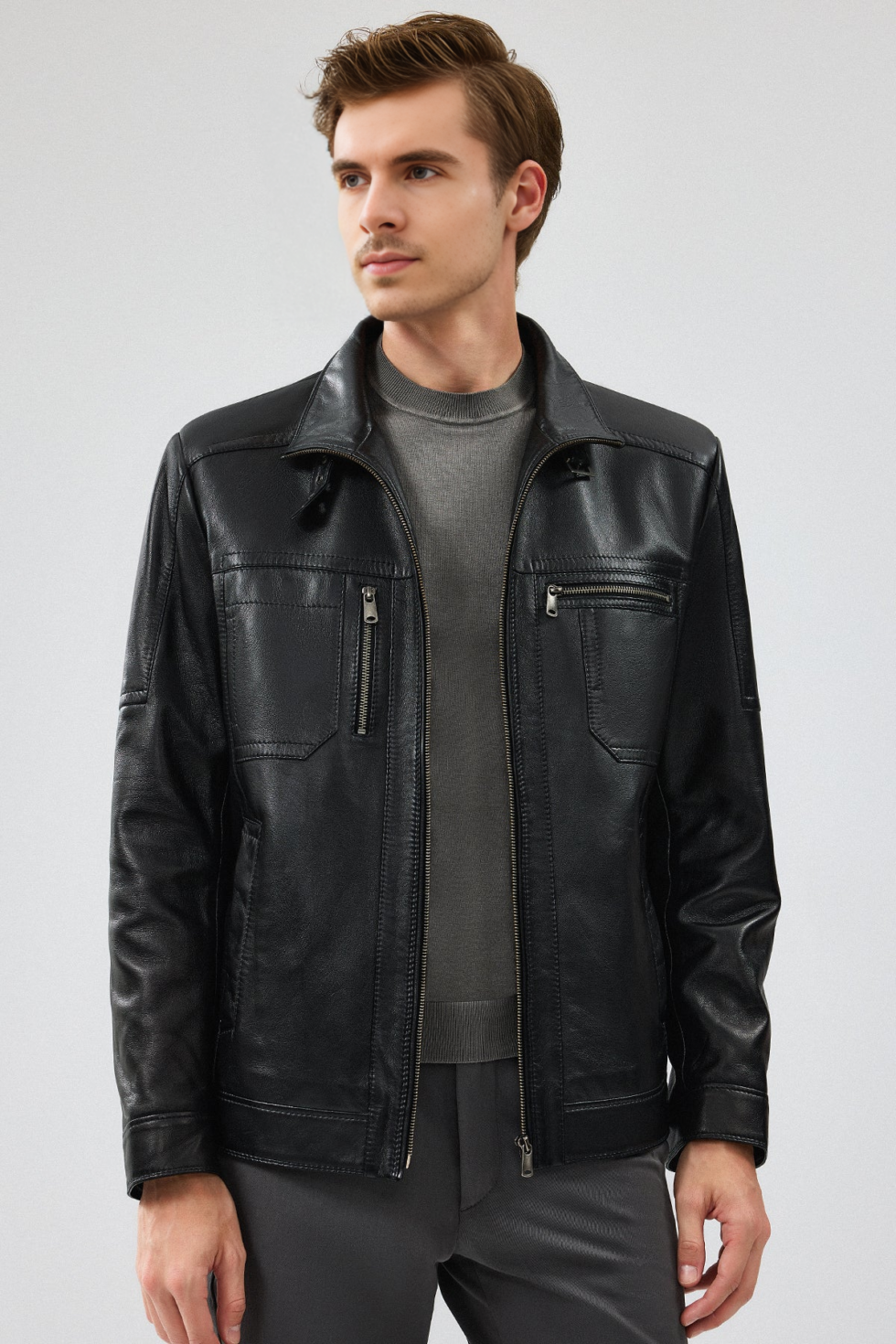 X Men's Leather Black Jacket