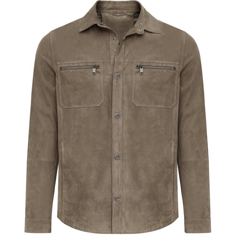 Kroos Men's Suede Mink Leather Jacket
