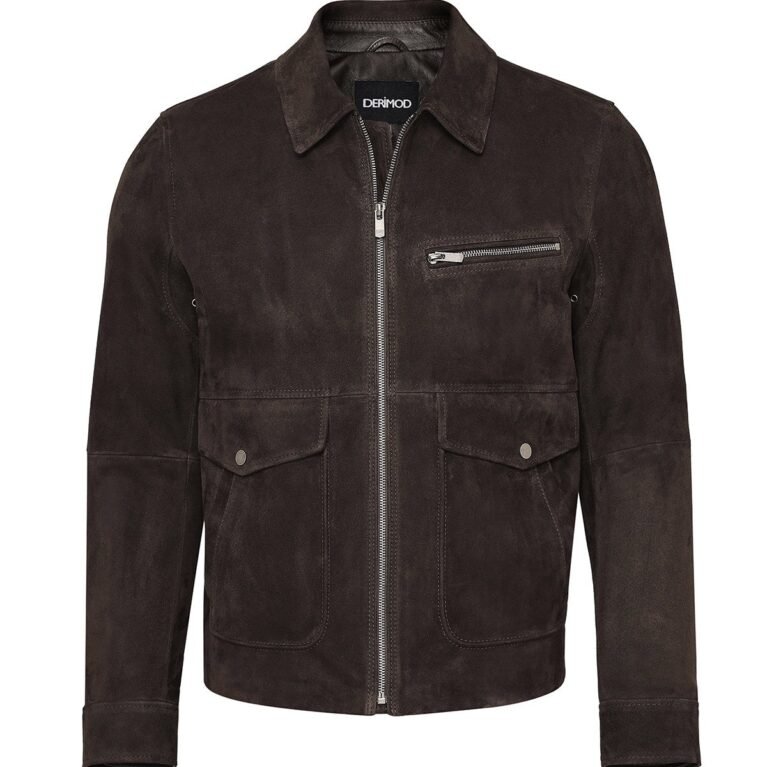 Brown Nubuck Men&rsquo;s Leather Jacket