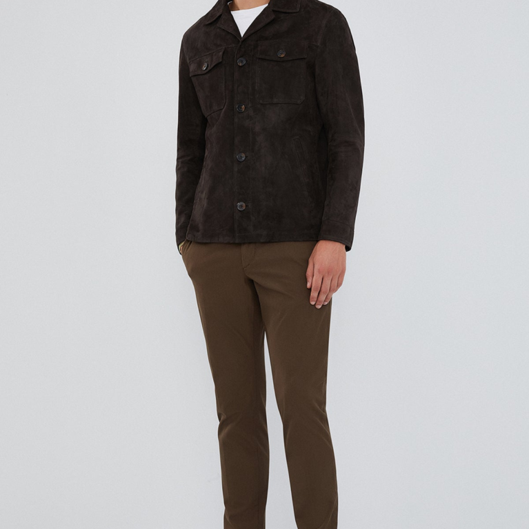 Men's Suede Blazer Brown Leather Jacket | 60% Off | Ultimo Jackets